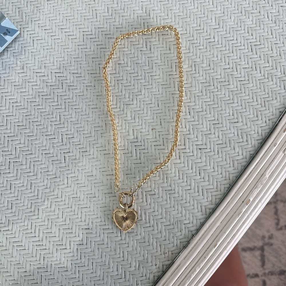 Gold Heart Pendant Necklace